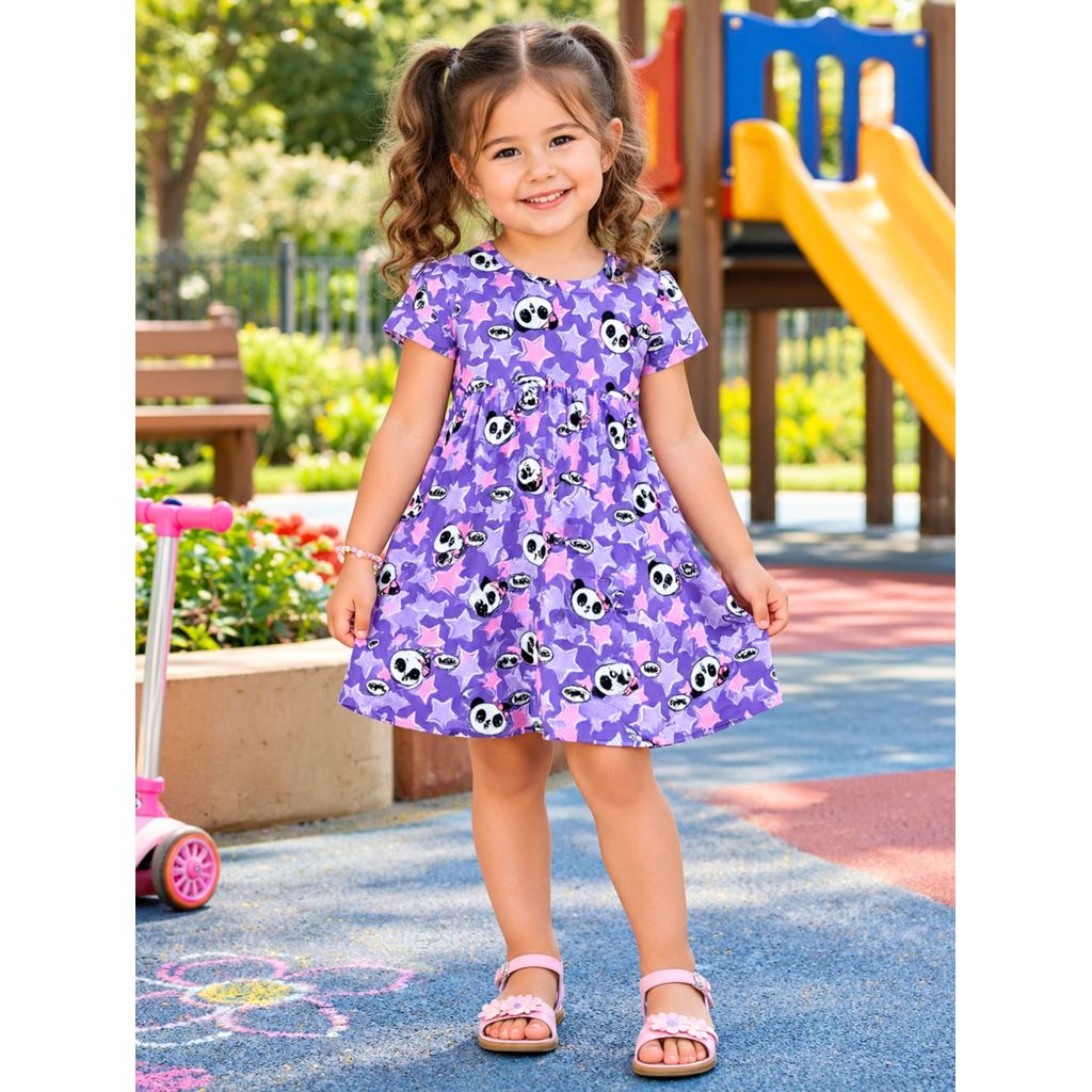 Kit 3 Peças Vestido Infantil Menina Feminino Verão 1 ao 8 — imagem 2 de 2