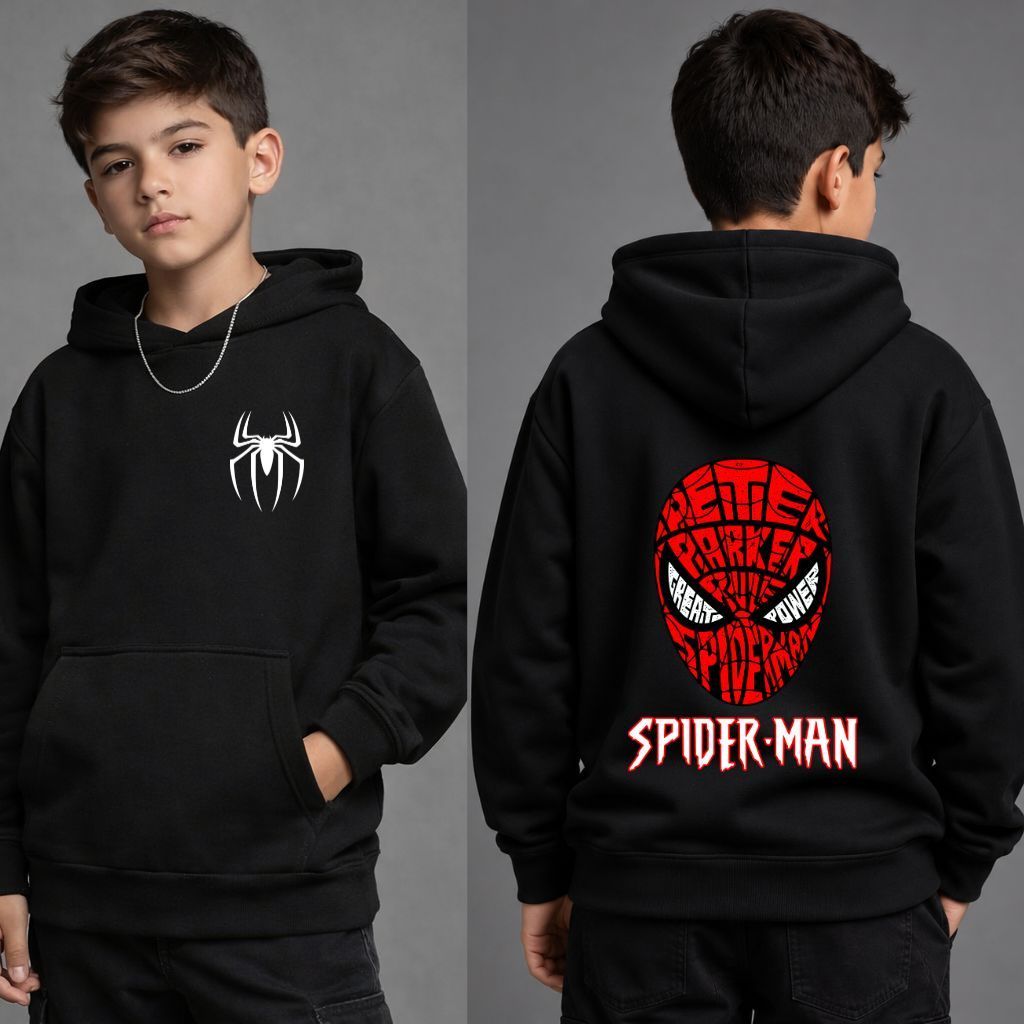 Moletom Canguru Casaco Estampado Infantil Menino Lançamento Homem Aranha 100% Algodão Novidade