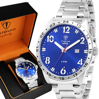 Relógio Tuguir Masculino Prata Original Analógico Garantia em Oferta na Shopee