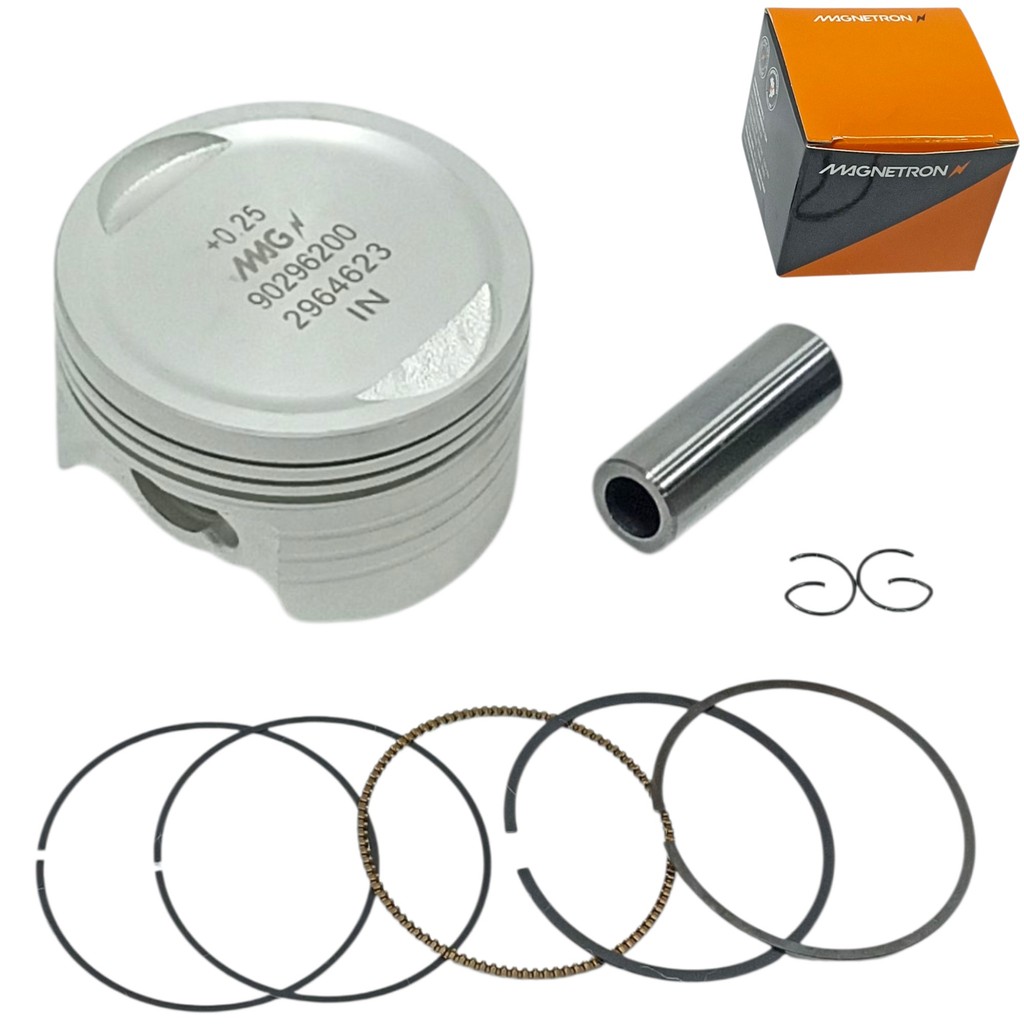 Kit Pistão Anéis 0,25mm Cg 150 Titan Fan 2004 a 2015 Crf 150F 2012 a 2017 Nxr 150 Bros 2006 a 2015
