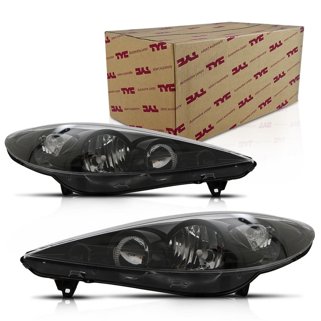 Par Farol Peugeot 207 2009 2010 2011 2012 2013 2014 Foco Duplo Máscara Negra em Oferta na Shopee