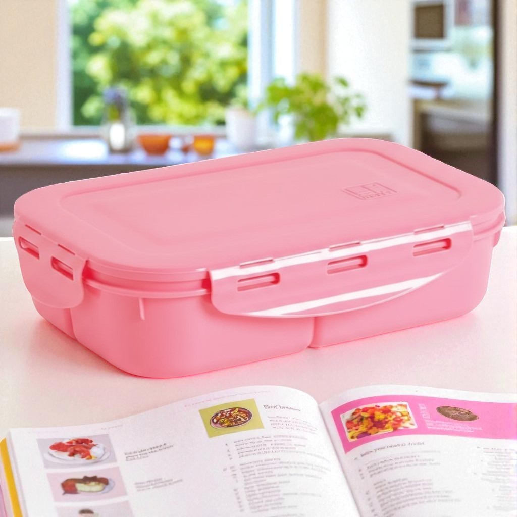 Marmita Hermética 1L com Divisórias – Pote BPA Free para Micro-ondas, Freezer e Trabalho