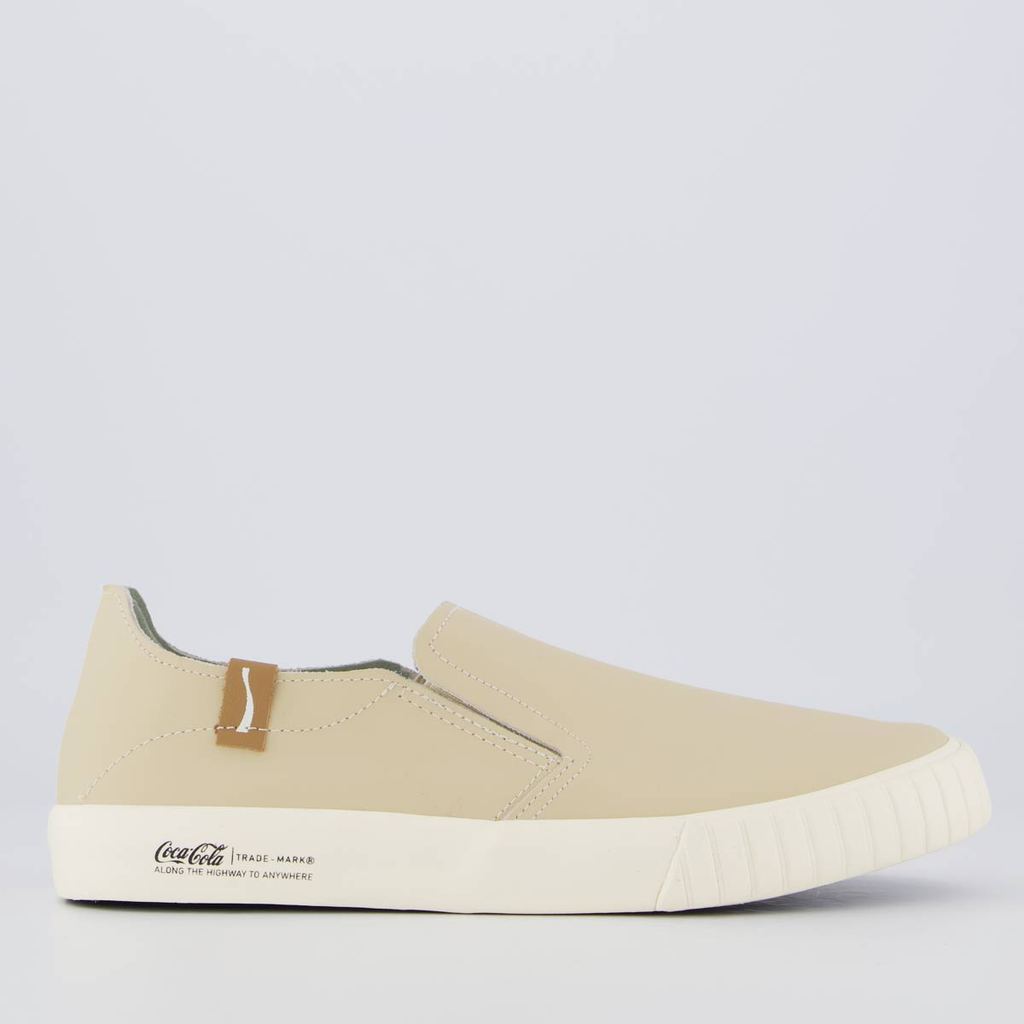 Tênis Coca Cola Philadelphia Leather Bege em Oferta na Shopee