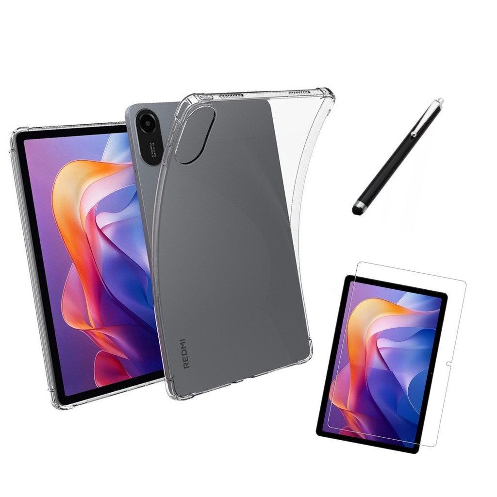 Kit Completo Capa transparente Anti impacto + Película + Caneta Touch Para Xiaomi Redmi Pad 2  (2025) em Oferta na Shopee