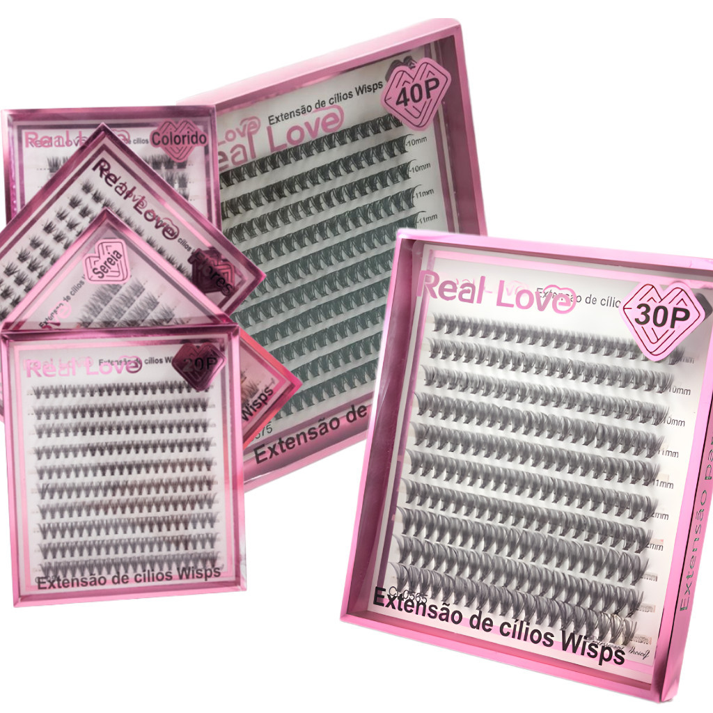 Cílios Tufinho Curvatura D Diversos Modelos - Real Love em Oferta na Shopee