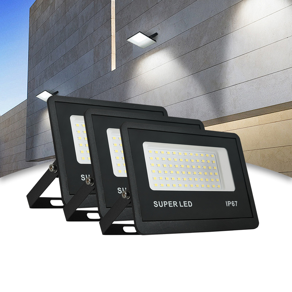 KIT 3 a 12 Refletor LED 300W Holofote Super Potente à Prova d'Água Área Externa Econômico IP67 Bivolt em Oferta na Shopee