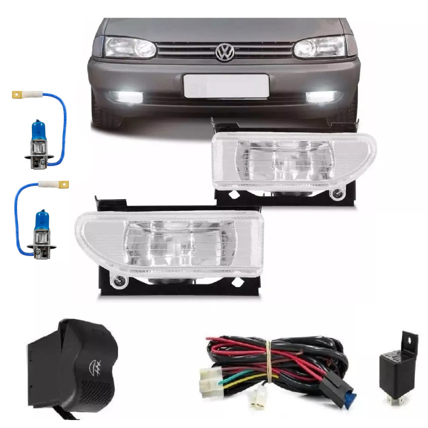 Kit Farol Milha Gol Parati Saveiro Bola 95 96 97 98 99 G2