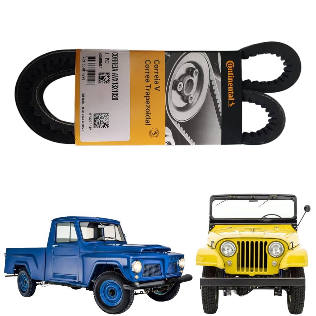 Correia Do Alternador Jeep 66 / 83 Jeep / Rural / F 75 Ford Willys