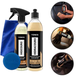 Kit Limpar Hidratar Couro Vonixx Higicouro Hidracouro 500ml