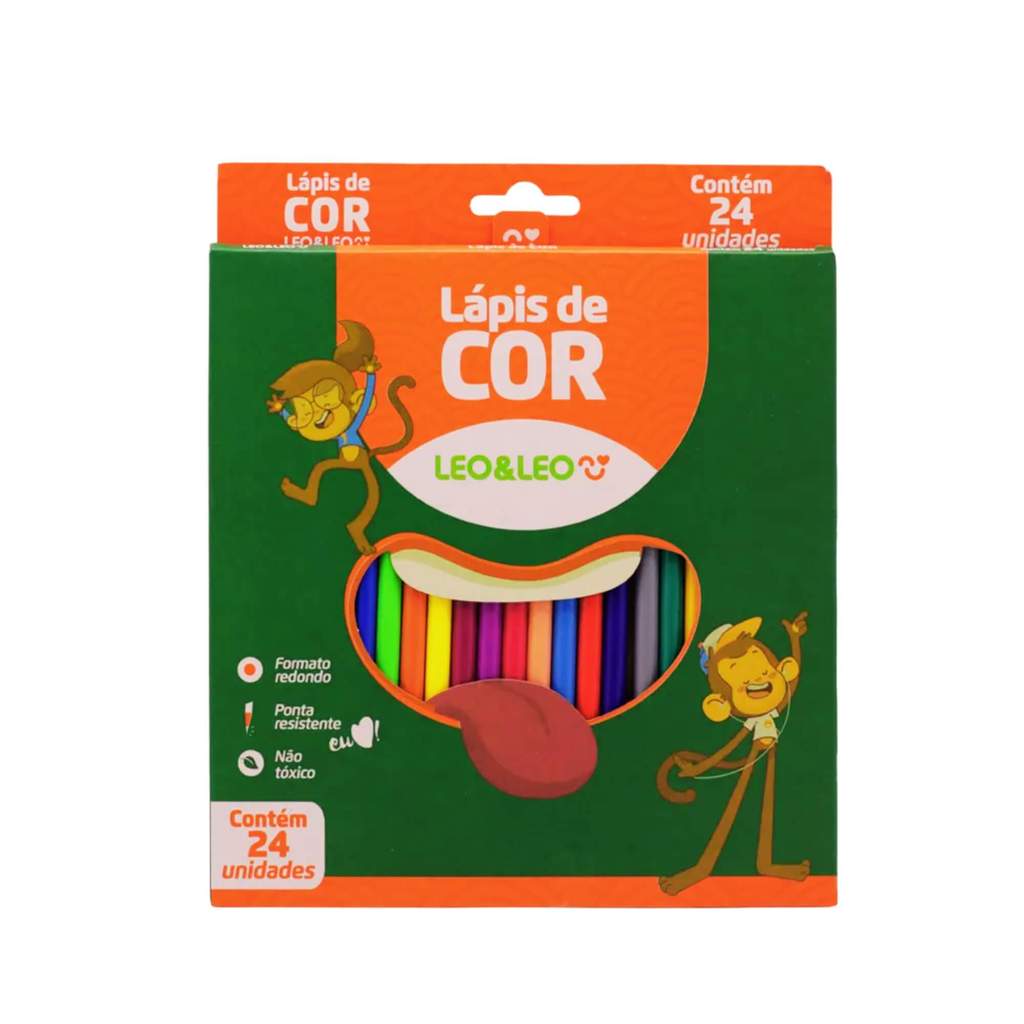 Lápis 24 Cores Redondo Flex Leo&Leo Leonora - 4487 em Oferta na Shopee
