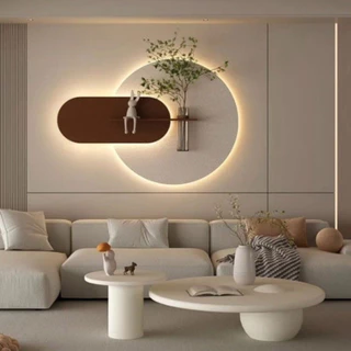 Quadro decorativo iluminação Led Lotus Decor Q10 sala quarto