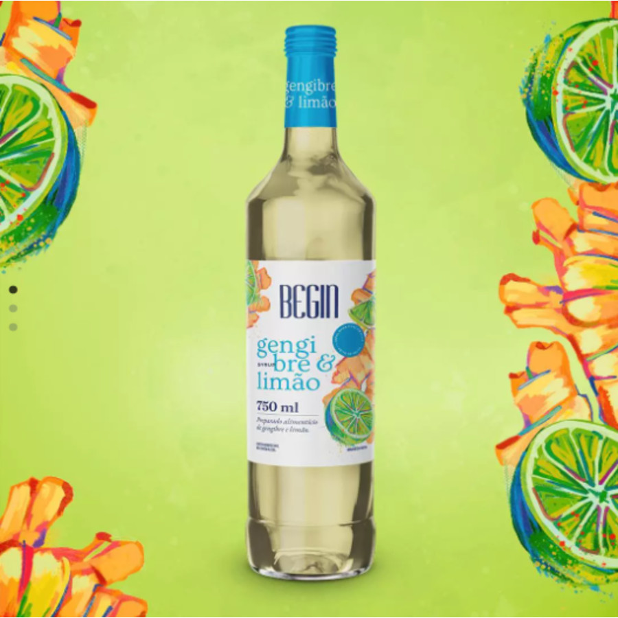 XAROPE BEGIN GENGIBRE E LIMAO 750ML em Oferta na Shopee