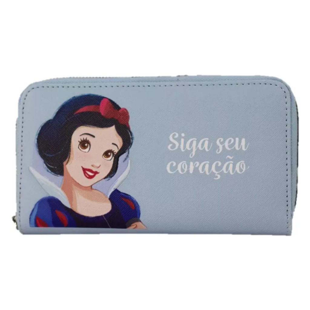 Carteira Disney Princesas Branca De Neve Zona Criativa Azul
