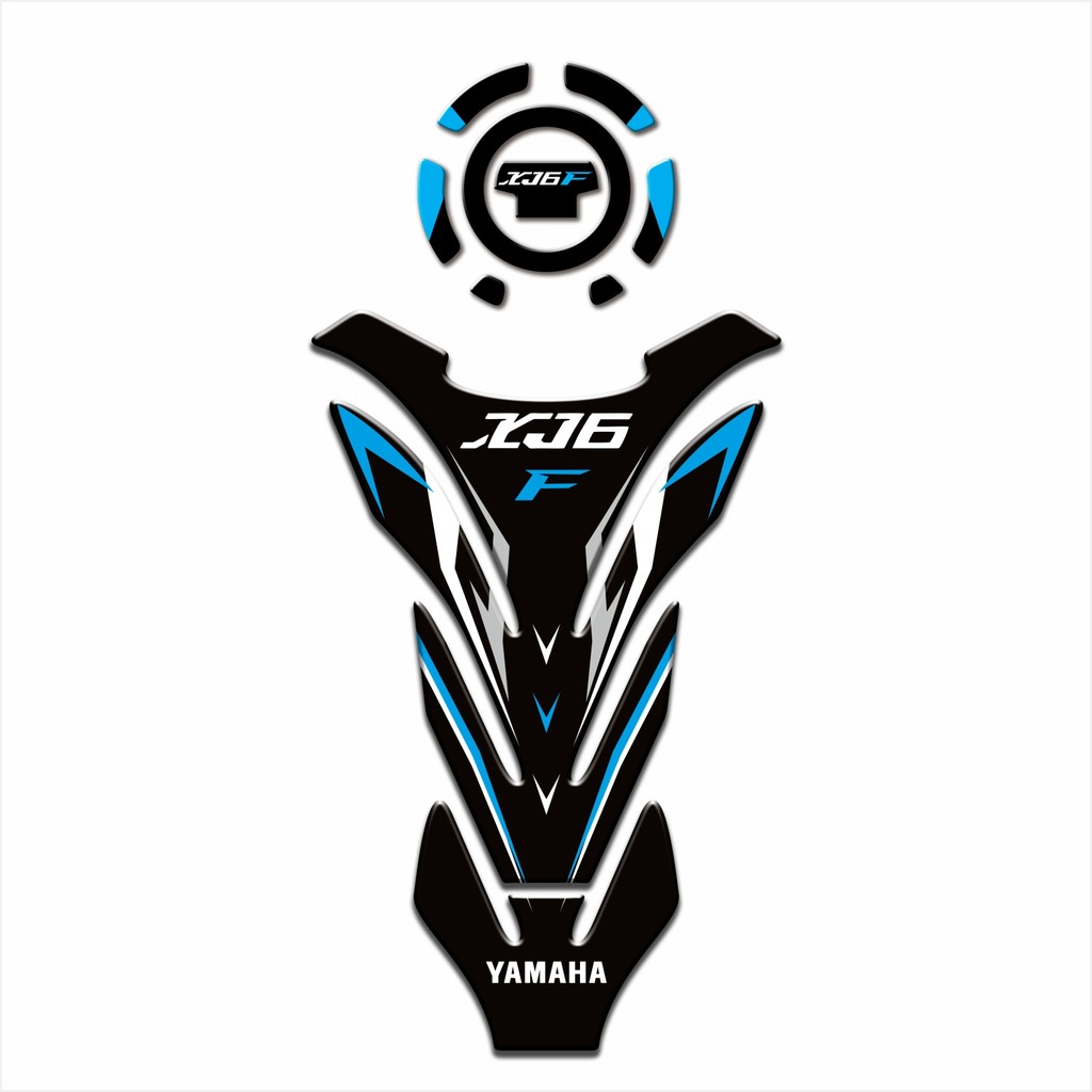 Adesivo Protetor Tanque Tankpad e Bocal 3d Resinado para Moto Yamaha Xj6 F Xj6F 2010 a 2019 M205