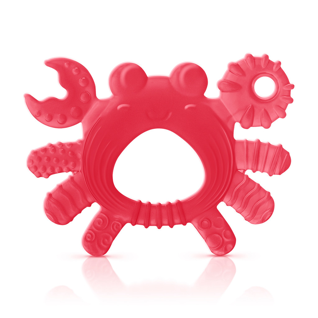 Mordedor Bebê Massageador de Gengivas Caranguejo Rosa Lillo em Oferta na Shopee