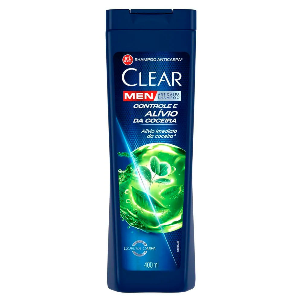 Shampoo Clear Men Controle e Alívio da Coceira 400ml em Oferta na Shopee