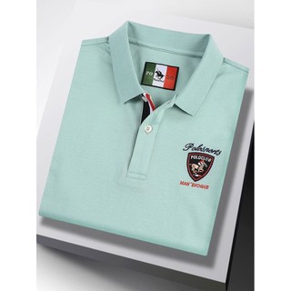 Camiseta masculina de manga curta genuína, gola de algodão, competição polo, golfe, esportes, Casual, verão, camisa polo
