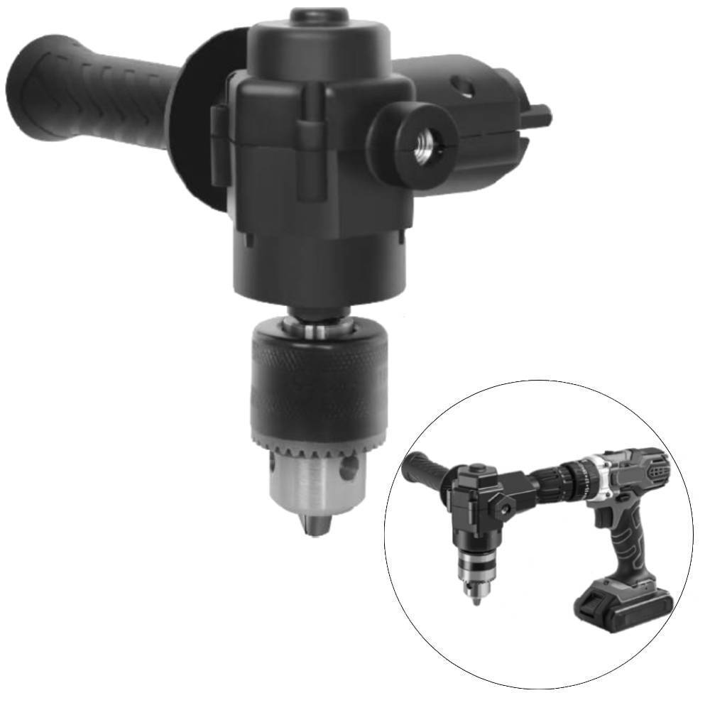 Adaptador para furadeira parafusadeira com mandril em ângulo reto de 90 graus - BOM-5649 - Bomvink