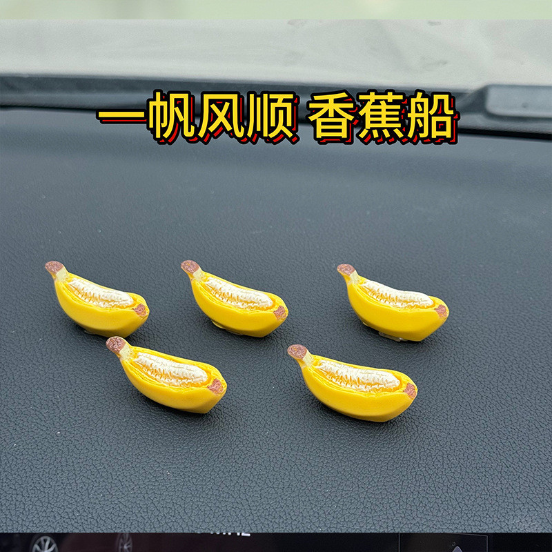 Simulação Banana decoração bonito forma de fruta decoração do carro Console central decoração bonito Mini resina decoraç