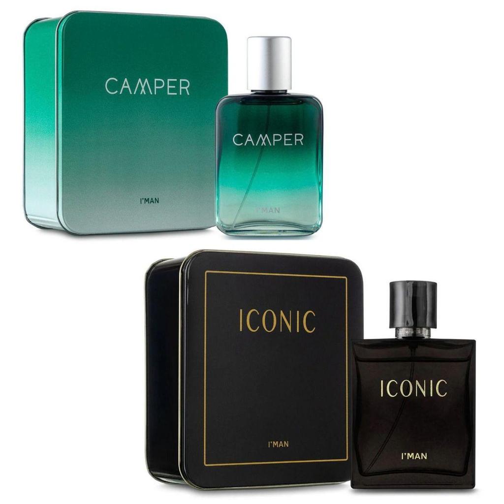 Combo Kit 2 Deo Colonia Perfume Masculino Iman Camper + Iconic Ciclo Cosméticos