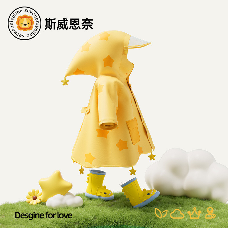 Estrela dos desenhos animados dos desenhos animados crianças capa de chuva 2026 novo estilo à prova dwaterproof água lev