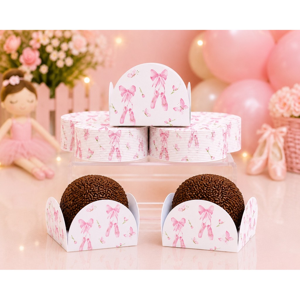 Forminha de Doces Bailarinas Personalizada Lembrancinha de Festa Aniversário