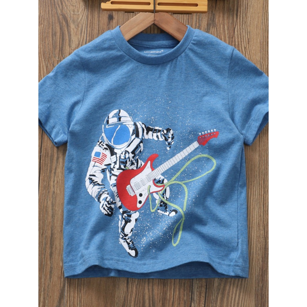 P verão oferta especial astronauta camiseta de manga curta novo estilo meninos crianças bebê algodão macio pele-amigável