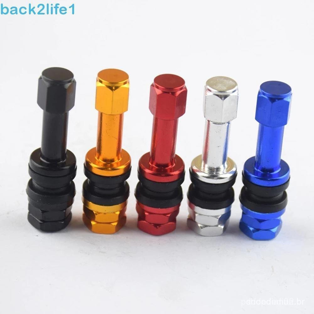 BACK2LIFE1 TR48E 4 Pcs Preto Tubeless Liga De Alumínio Motocicletas Bicicletas Válvulas Tampas Contra Poeira