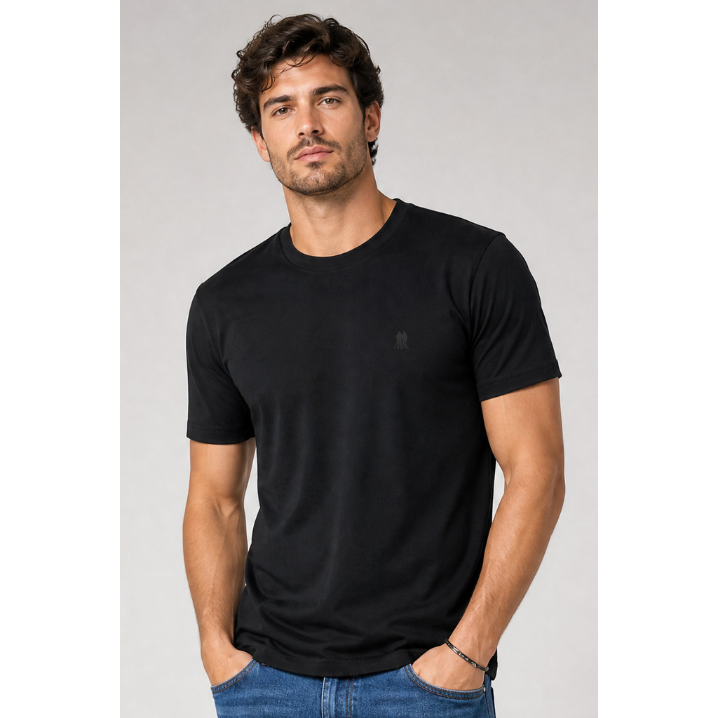 Camiseta Masculina Premium Algodão Polo Wear Preto