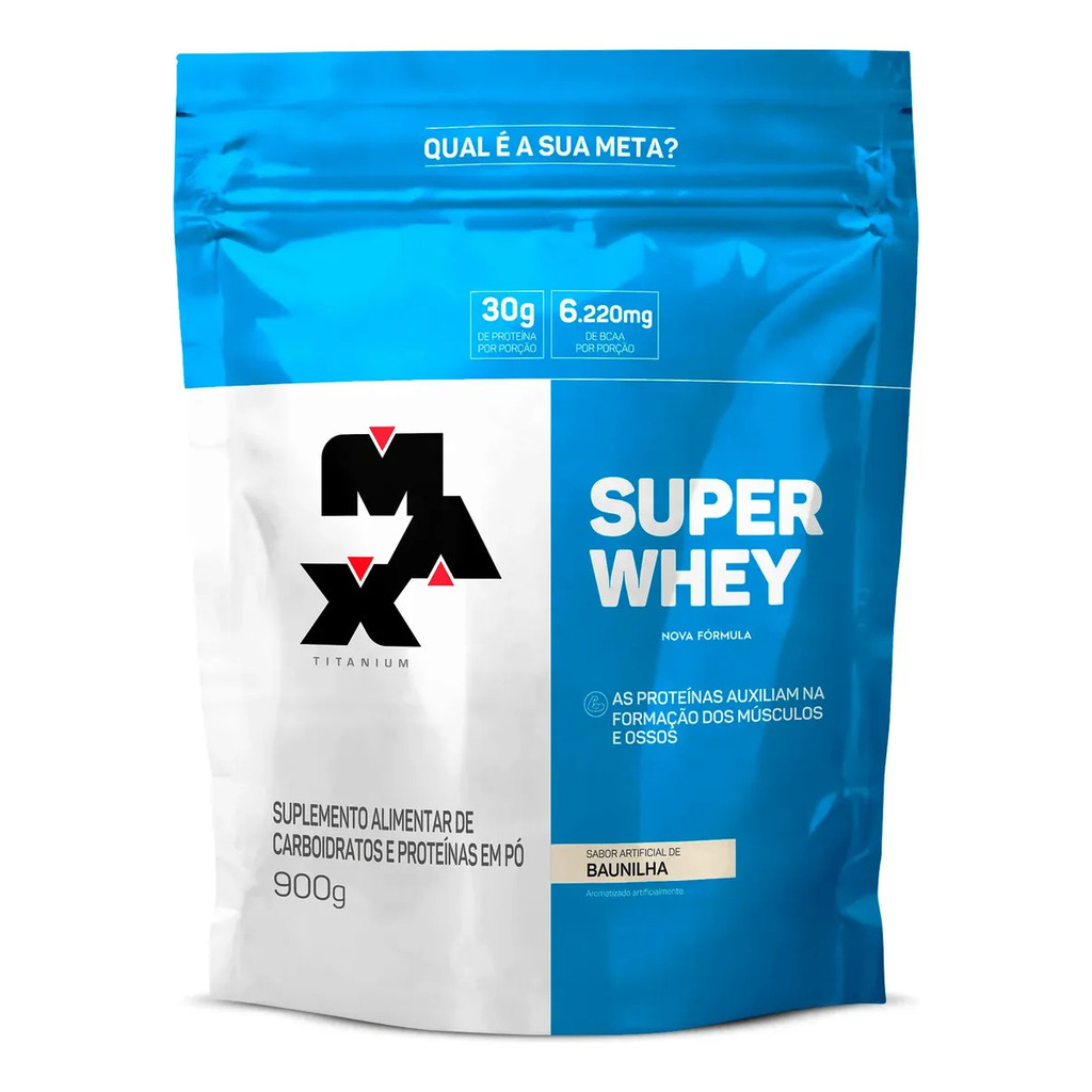 Super Whey Refil 900g Baunilha Max Titanium