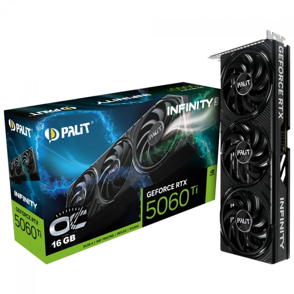 Placa de Vídeo Palit NVIDIA GeForce RTX 5060 Ti Infinity 3 OC, 16GB, GDDR7