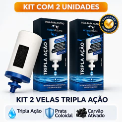 Vela Filtro Barro Tripla Ação Alcalina PREMIUM Eleva PH