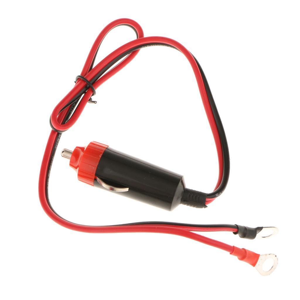 [mcpdwt] Cabo Adaptador De Plugue Macho De Cigarro 12V 10A Para Inversor De Energia De Carro