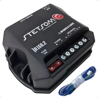 Módulo Amplificador Stetsom IR160.2 2 Canais 160W RMS Iron Line Compacto para Som Automotivo