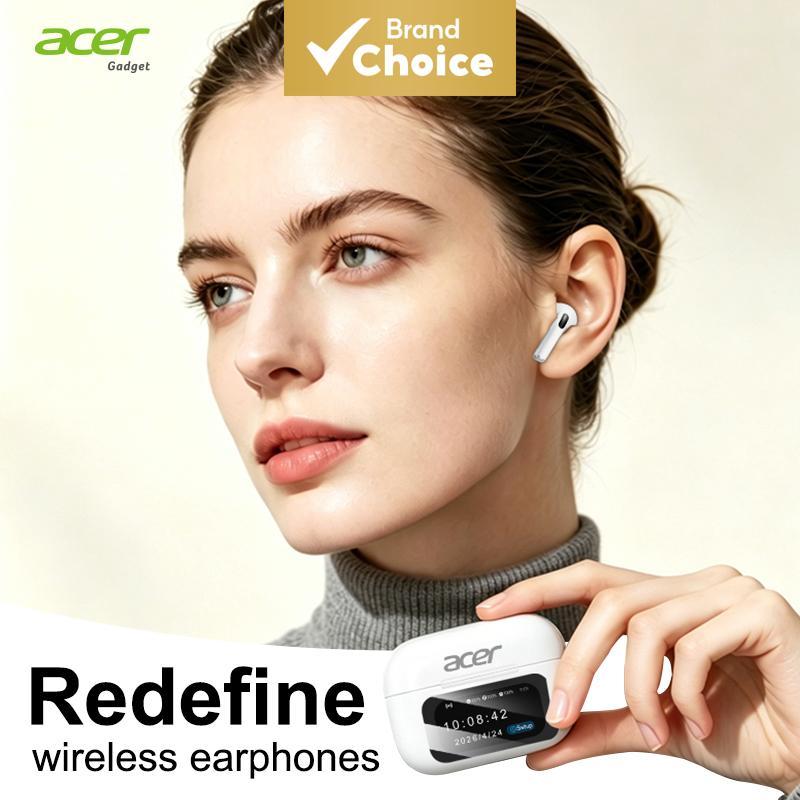 Acer OHR802 Fones De Ouvido Earpods Sem Fio Bluetooth Com Microfone 13mm Grande Alto-Falante 32 Ohm Impedância Distorção