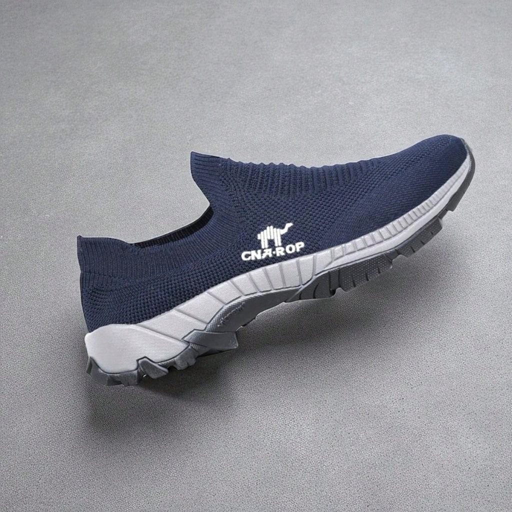 Tênis Masculino Slip On Knit Leve Respirável Confortável Caminhada Trabalho sapatilha sola tratorado dia a dia