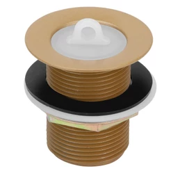 Válvula Ralo Tanque Pia E Cuba Metal Gold Dourado 1.1/4'' Controle Vedacao