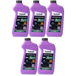 Kit 5L Óleo De Motor 10W40 API SN Sintético Radnaq 1 Litro