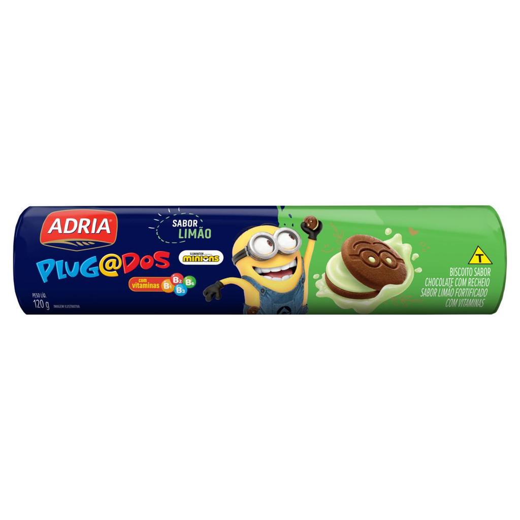 Biscoito Adria Plugados Limão Recheado 120g