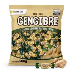 Bala Dura de Gengibre Refrescante Pacote com 500g - Pennacchi