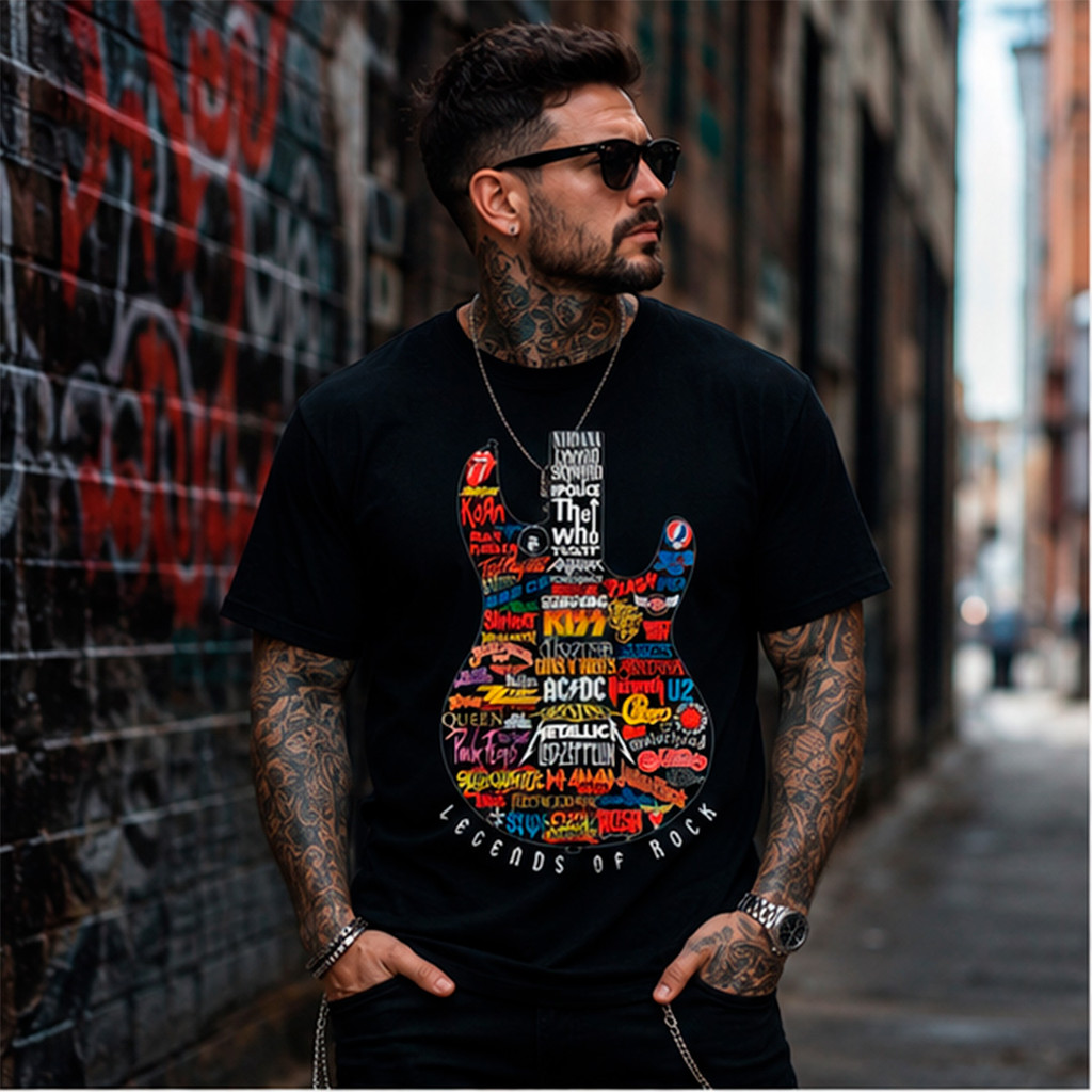 Camisa Streetwear Rock Camiseta Casual Style Algodão Masculina Feminina Oferta Lançamento Plus Size