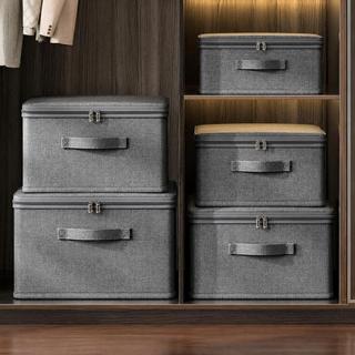 Caixa grande de armazenamento com zíper para roupas e cobertores P/M/G/GG/XG