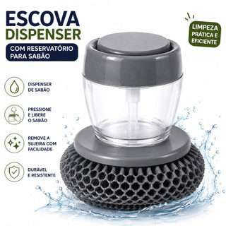 Escova 2 em 1: Limpeza Prática! 🧼