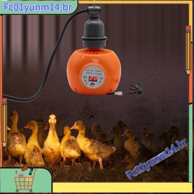 Lâmpada De Aquecimento Aquecedor Para Animais De Estimação Luz Quente Animal Termostato Caixa Réptil Incubadora (Ue) Plu