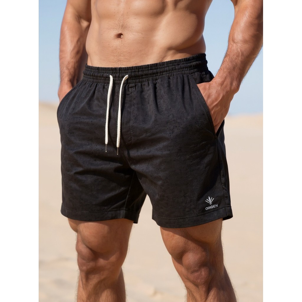 Kit 2 Bermudas Masculinas Linho Elastano Praiana Confortável Verão Preto + Azul Bebê — Vitrinepesbo