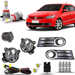 Kit Farol De Milha Neblina Gol G5 + Super Led 6k + 4 Brindes