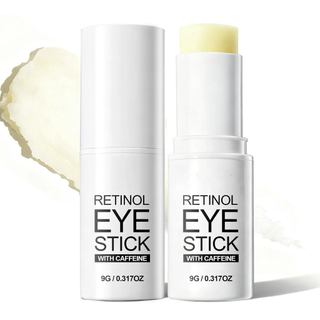 Bastão de Creme para Olhos com Retinol e Cafeína, 2 Pacotes, Bastão Hidratante Anti-Envelhecimento para Reparação dos Ol