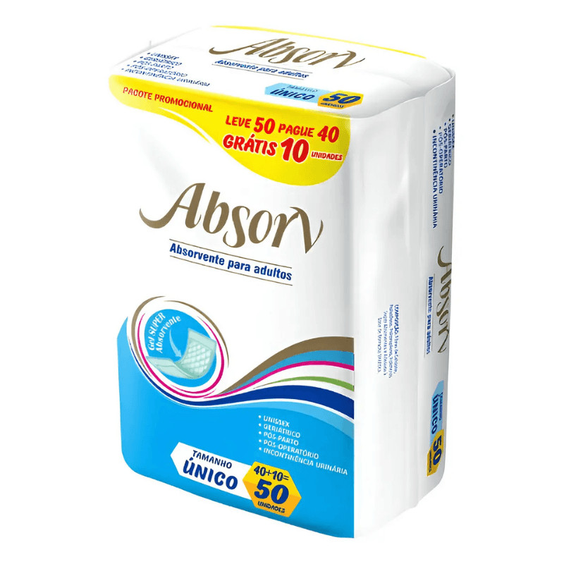 Absorvente Geriátrico Absorv Com 50 unidades 