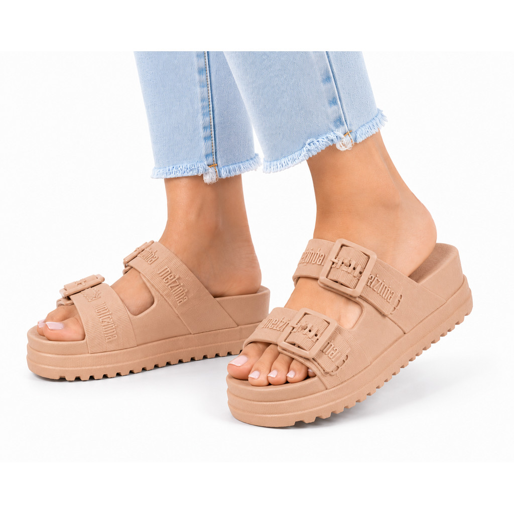 Papete Feminina Melzinha Casual com Fivela Dupla Solado Robusto e Calce Confortável