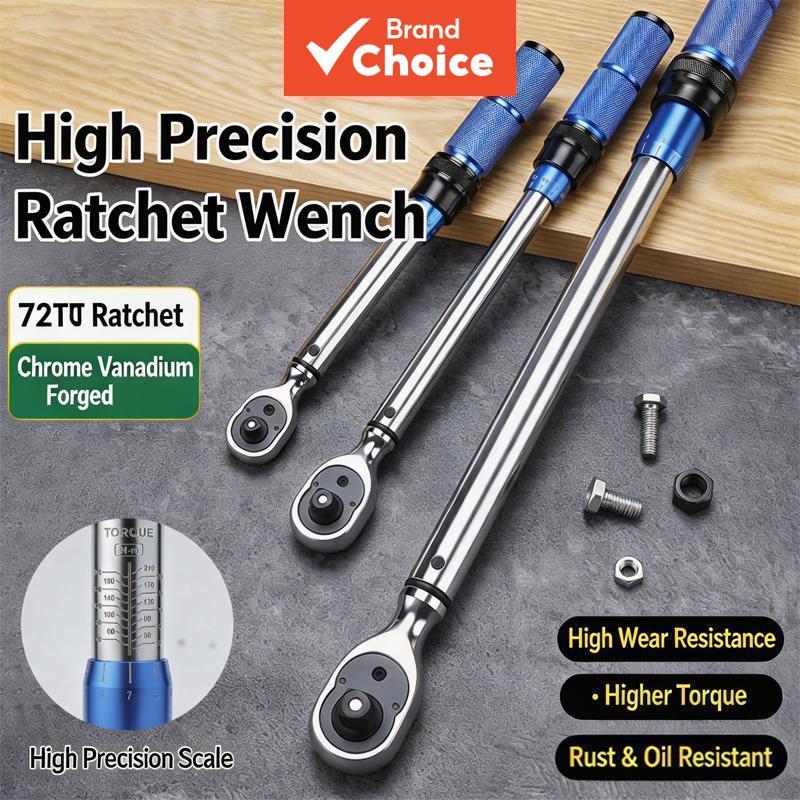 Conjunto de Chaves Torque Ajustáveis 72 Dentes Bi-direcionais 1/4, 3/8, 1/2 com Estojo para Reparo de Bicicleta e